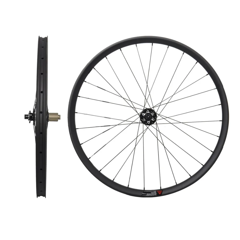 35 мм 27,5 er углеродное колесо для горного велосипеда через ось 142x12 мм QR матовый UD клинчер диск Beadless обод