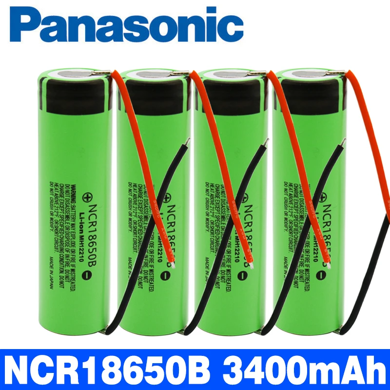 

1-20PCS Panasonic Original high capacity NCR18650B 3.7V 3400mAh 18650 rechargeable lithium battery for battery + DIY Linie