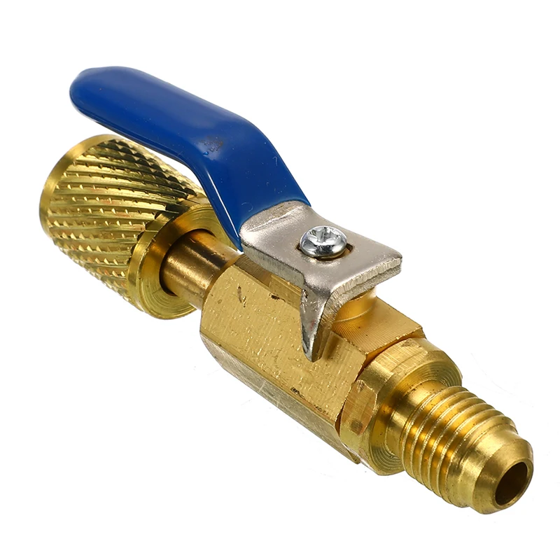 

1PC R410A R134A Shut Ball Valves For A/C Charging Hoses HVAC 1/4" AC Refrigerant Auto Air Condition Refrigeration Tools 68 mm