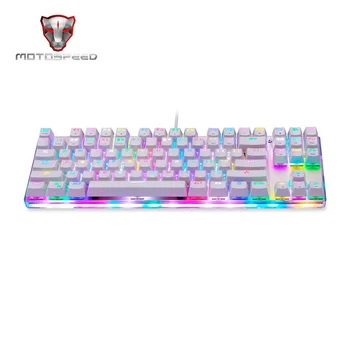 

Motospeed K87S USB Wired Mechanical Keyboard Blue Switches Gamer Keyboard with RGB Backlight 87 Keys for PC Computer Gaming