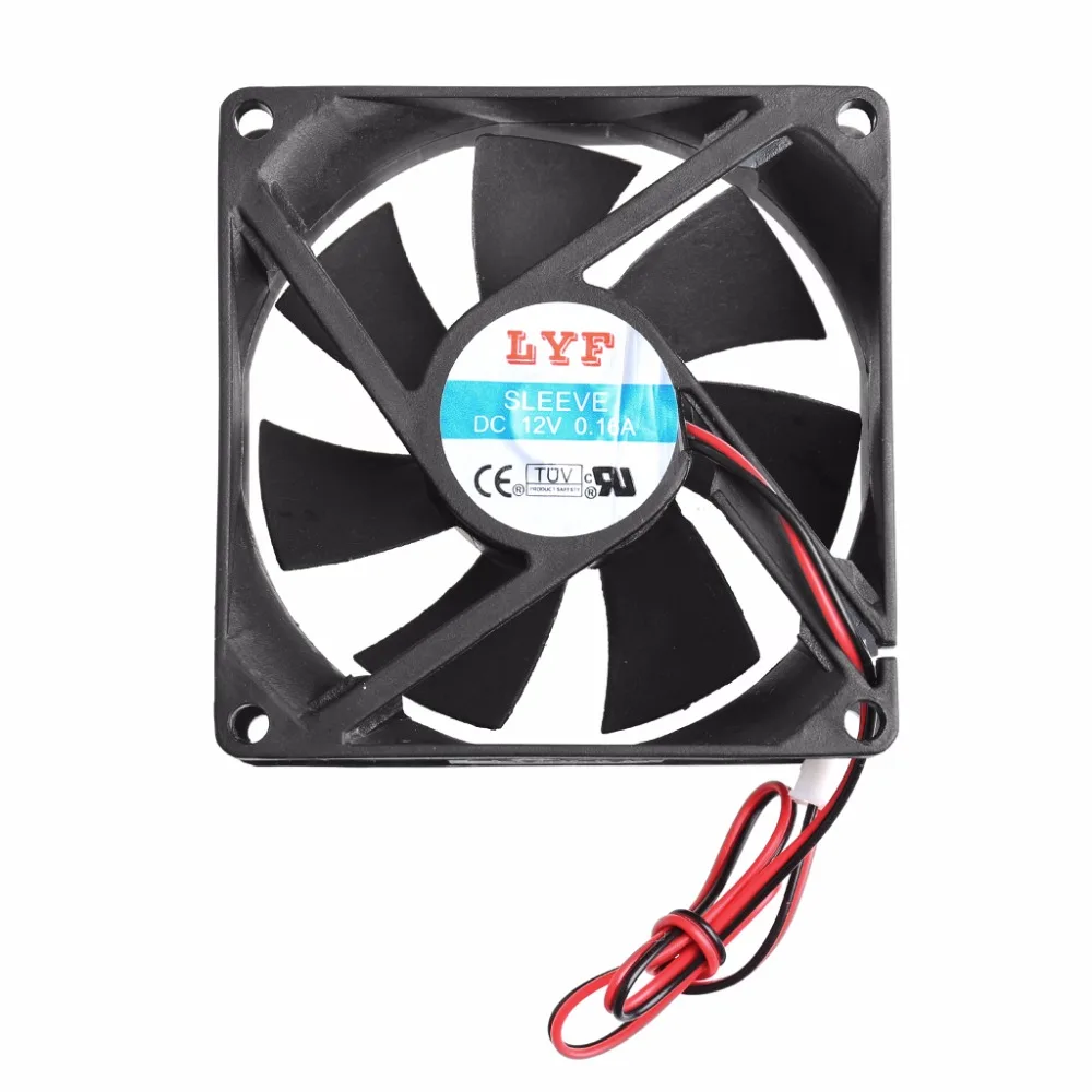 

12V 2-Pin 80x80x25mm PC Computer CPU System Heatsink Brushless Cooling Fan 8025 New Drop shipping-PC Friend