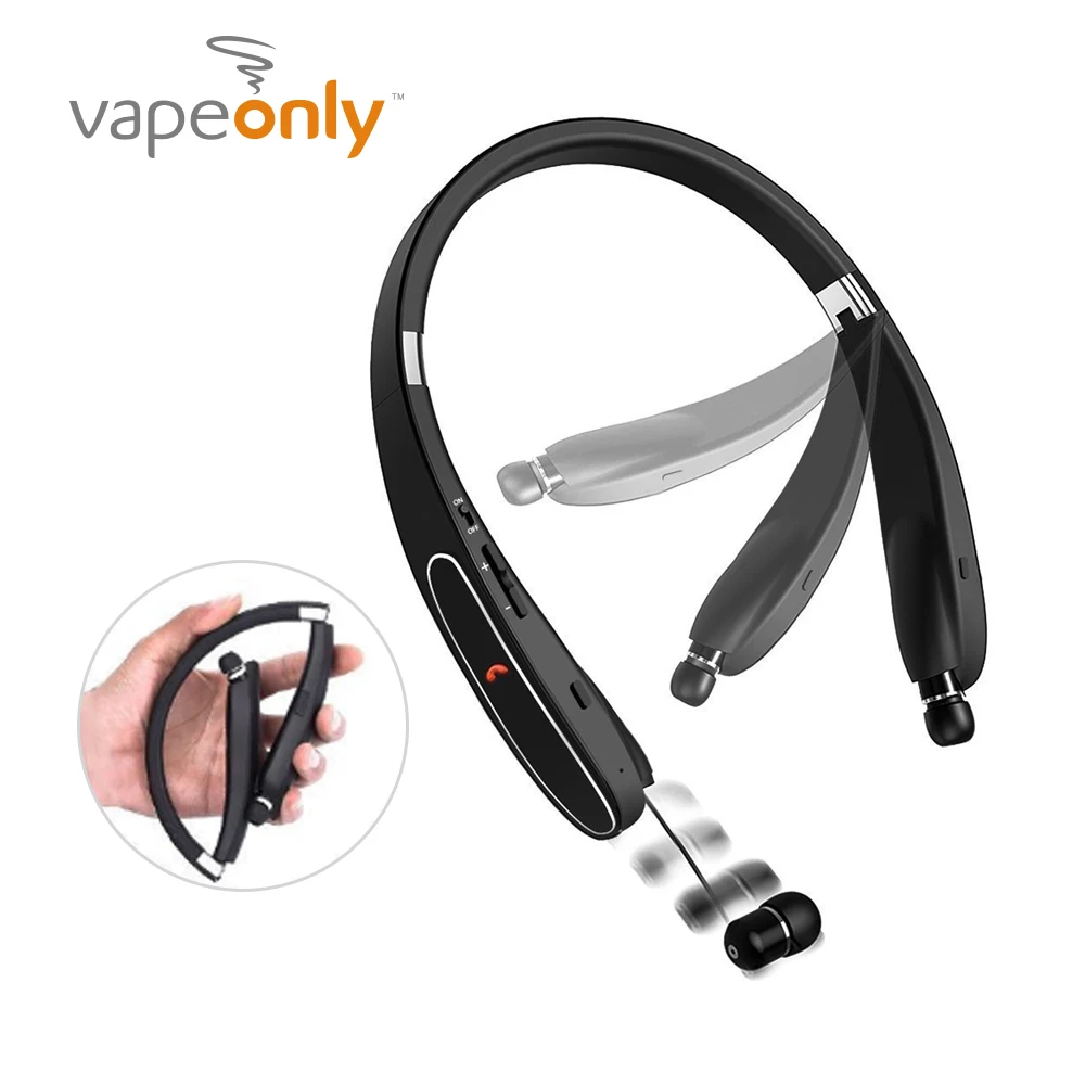 

Vapeonly Neck Bluetooth Headphones IPX4 Waterproof Hanging Headset with Noise Cancelling Earbuds V4.1 Bluetoot Helmet Headphones