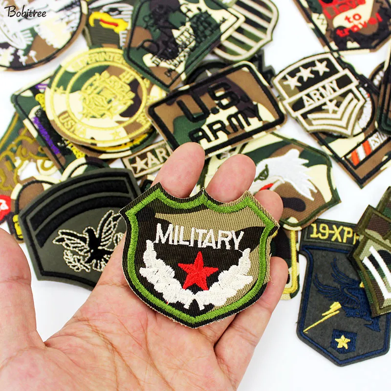 Uniform Military Patches Iron on Tactical Morale Army Badges Embroidery Appliques Clothes Decoration Sewing Supplies