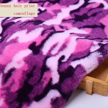 

Spot new camouflage rabbit fur Super soft rabbit fur printed camouflage Leopard print Rabbit hair print Fabric