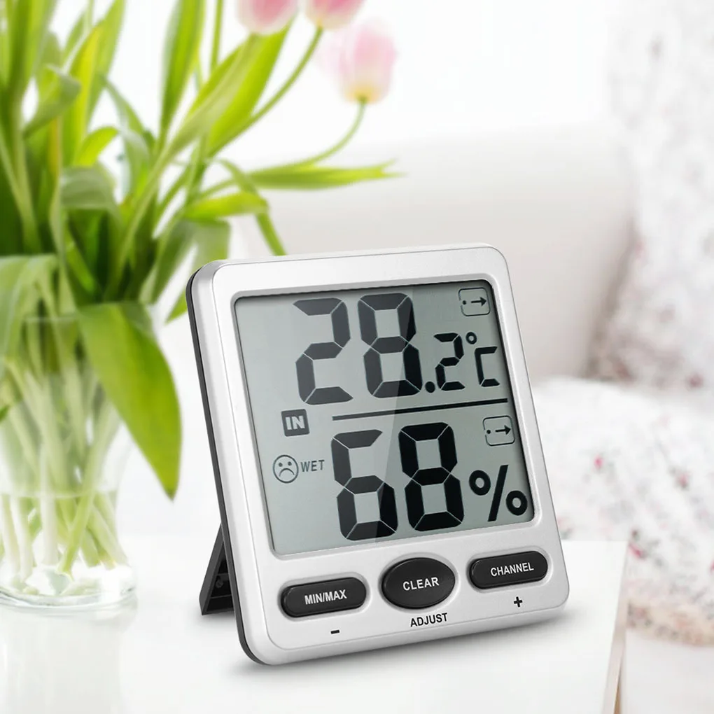 

1 to 1 Wireless Digital Thermo-Hygrometer Console Receiver Remote Sensor Emitter Thermometer Humidometer Drying Rooms