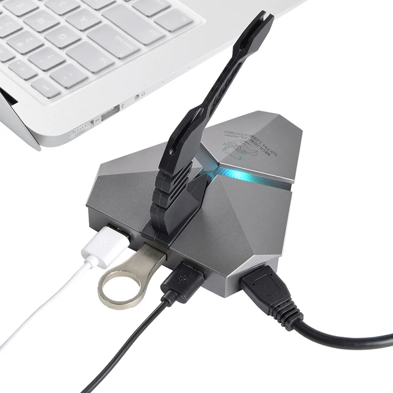 Многофункциональный алюминиевый светодиодный USB 3,0 концентратор разветвитель порт/Micro SD кард-ридер/зарядное устройство/мышь Кабельный органайзер 5 Гбит/с высокая скорость