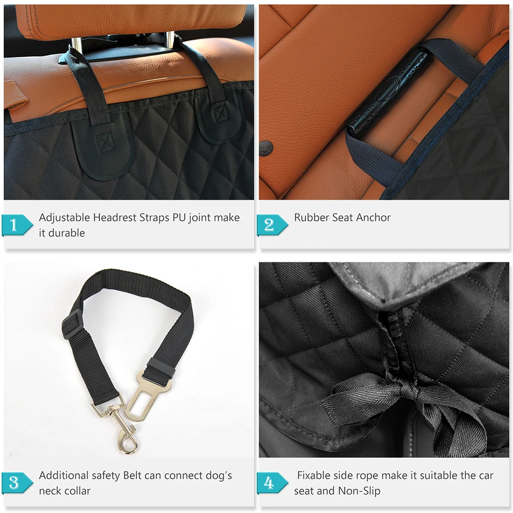 Dog Car Seat Cover 100% Waterproof Pet Cat Dog Carrier Car Back Seat Cover Nonslip 600D Heavy Duty Bench For Large Dogs car seat cover dog seat cover dog car seat