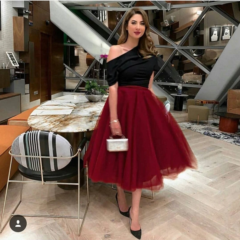 red and black dress for party