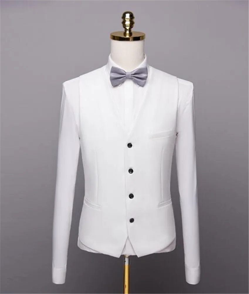 High Quality Wedding Men suit Slim Fit Suits 3 Pieces Groomsmen Wedding Suits For Men Bridegroom(Jacket+Pants+Vest)