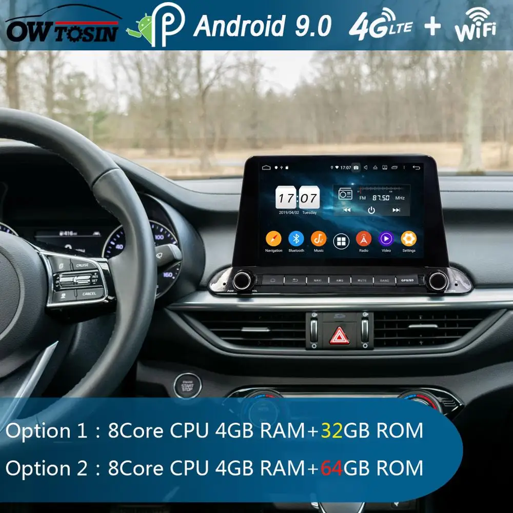 " ips Восьмиядерный 4 Гб ОЗУ+ 64 Гб ПЗУ Android 9,0 автомобильный DVD радио gps для Kia CERATO FORTE DSP CarPlay Parrot BT стерео