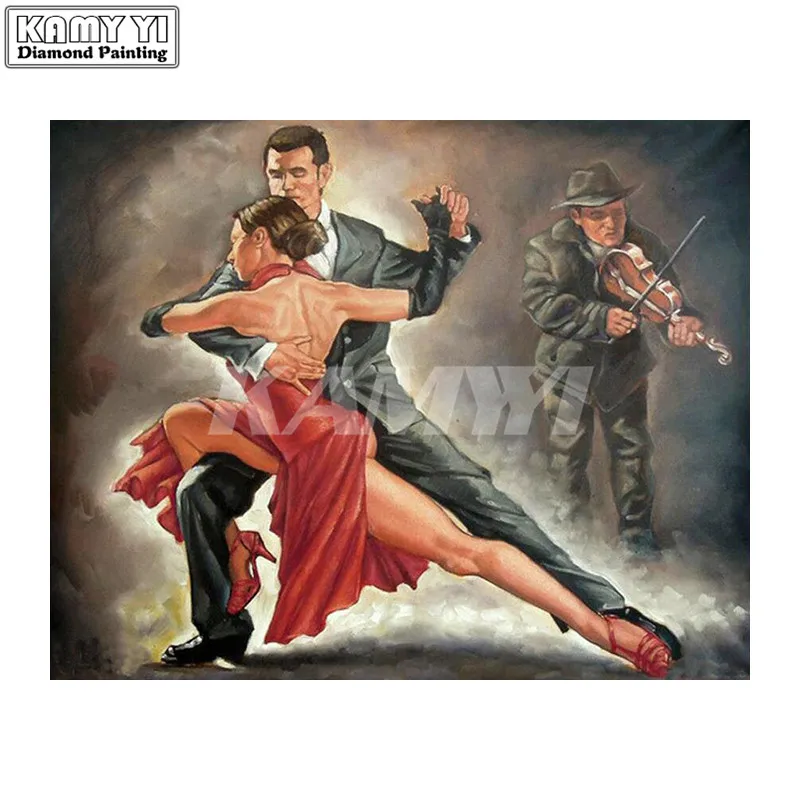 5D Diy Diamond Painting Cross Stitch Romanic Tango Dancer Diamond Embroidery Full Mosaic Square Handmade Craft_