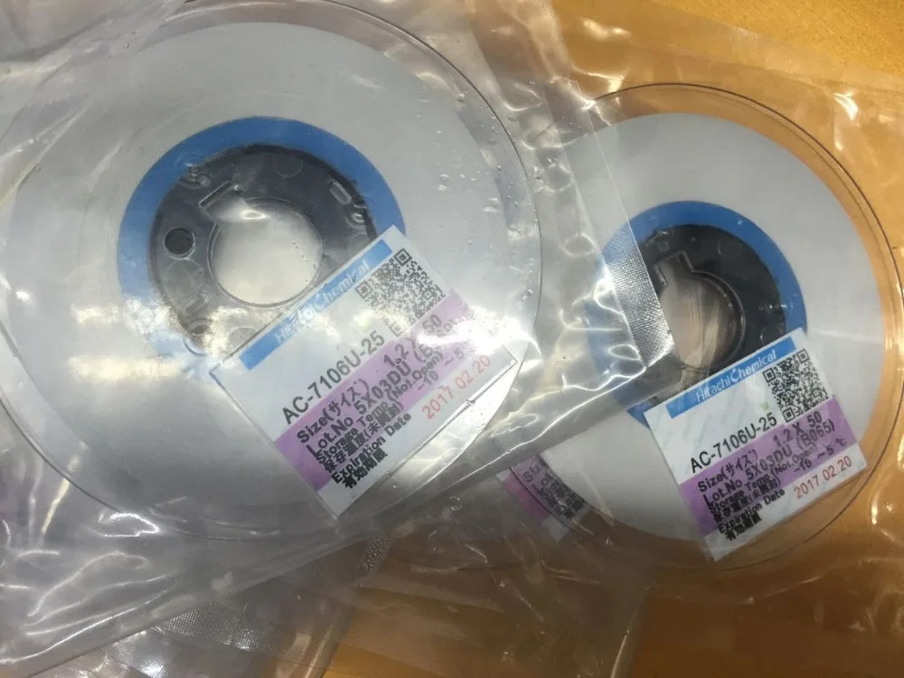 Original AC-7106U W1.2mm L50m 1.2MM*50M ACF conductive film anisotropic film adhesive for lcd repair on FPC to PCB Original AC-7106U W1.2mm L50m 1.2MM*50M ACF conductive film anisotropic film adhesive for lcd repair on FPC to PCB