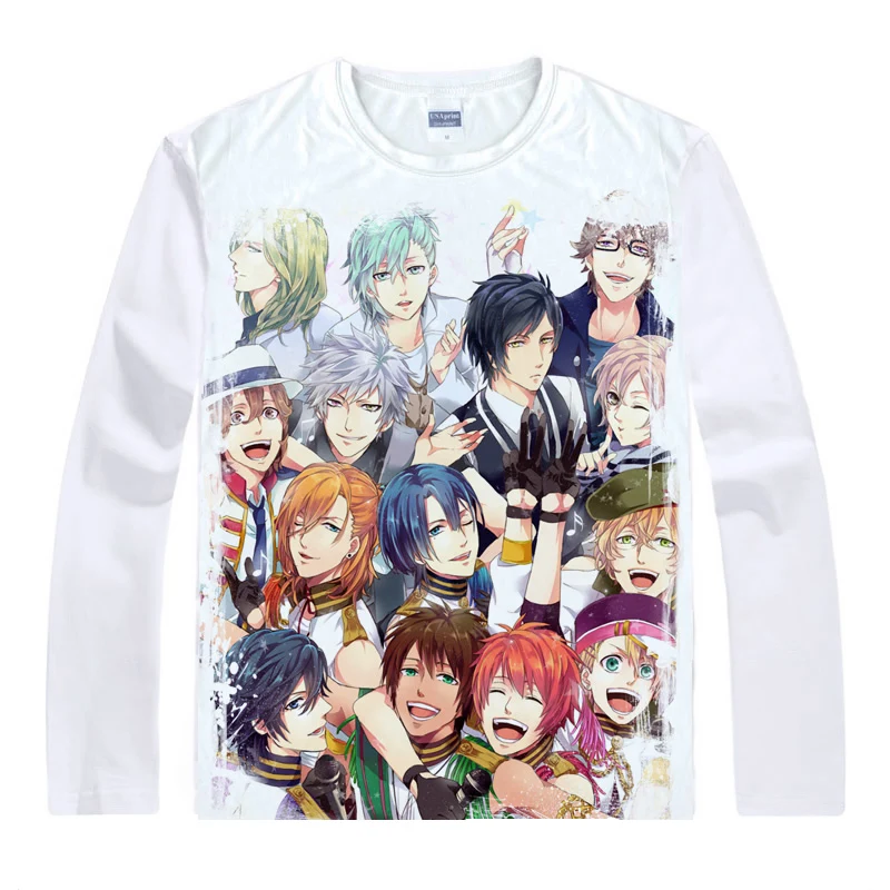 Футболки Uta no Prince sama футболки с длинным рукавом в разных стилях рубашки принцами