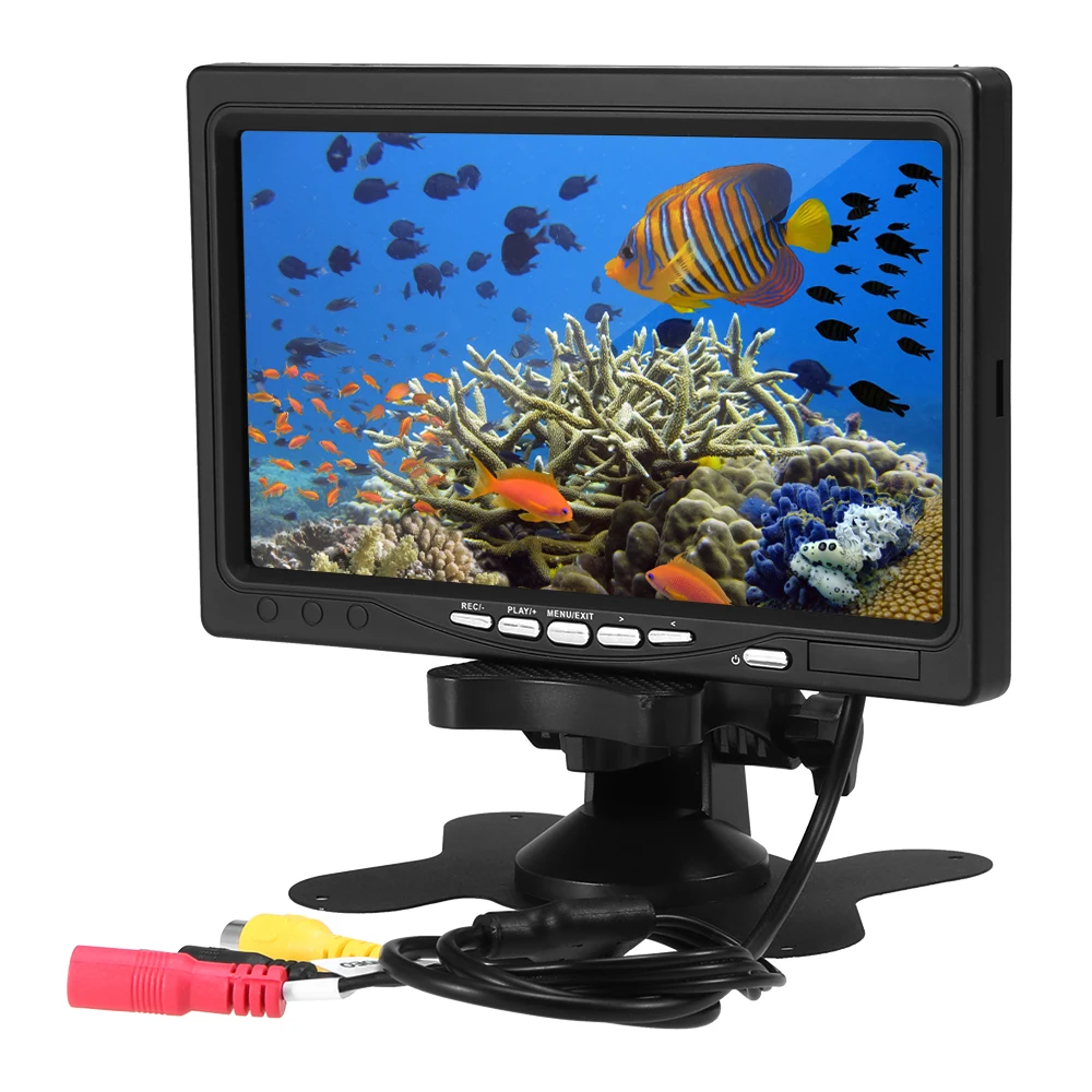 

7 Inch LCD Color Screen Video Monitor with 8GB Memory Card Replacement Screen Accessory for Underwater Camera Fishing Finder