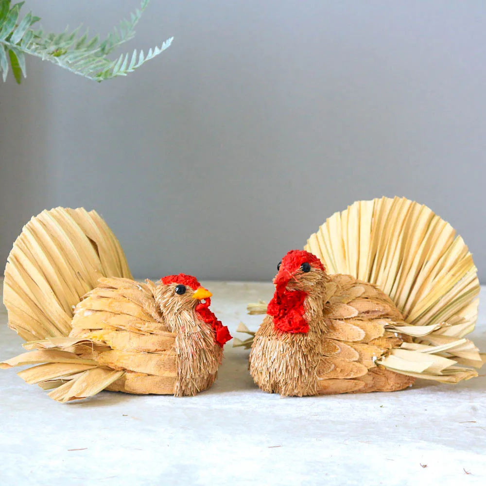 

Fall Decorations Rustic Decor for Home Thanksgiving Turkey Figurine Statue Hand Craft Farmhouse Decor Animal Table Supplies