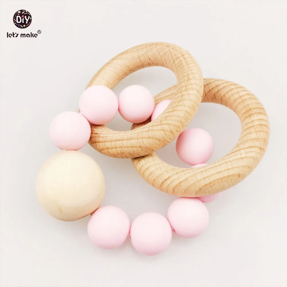 Let's make Baby teether Chew Silicone Beads Baby Nursing Toys Teething