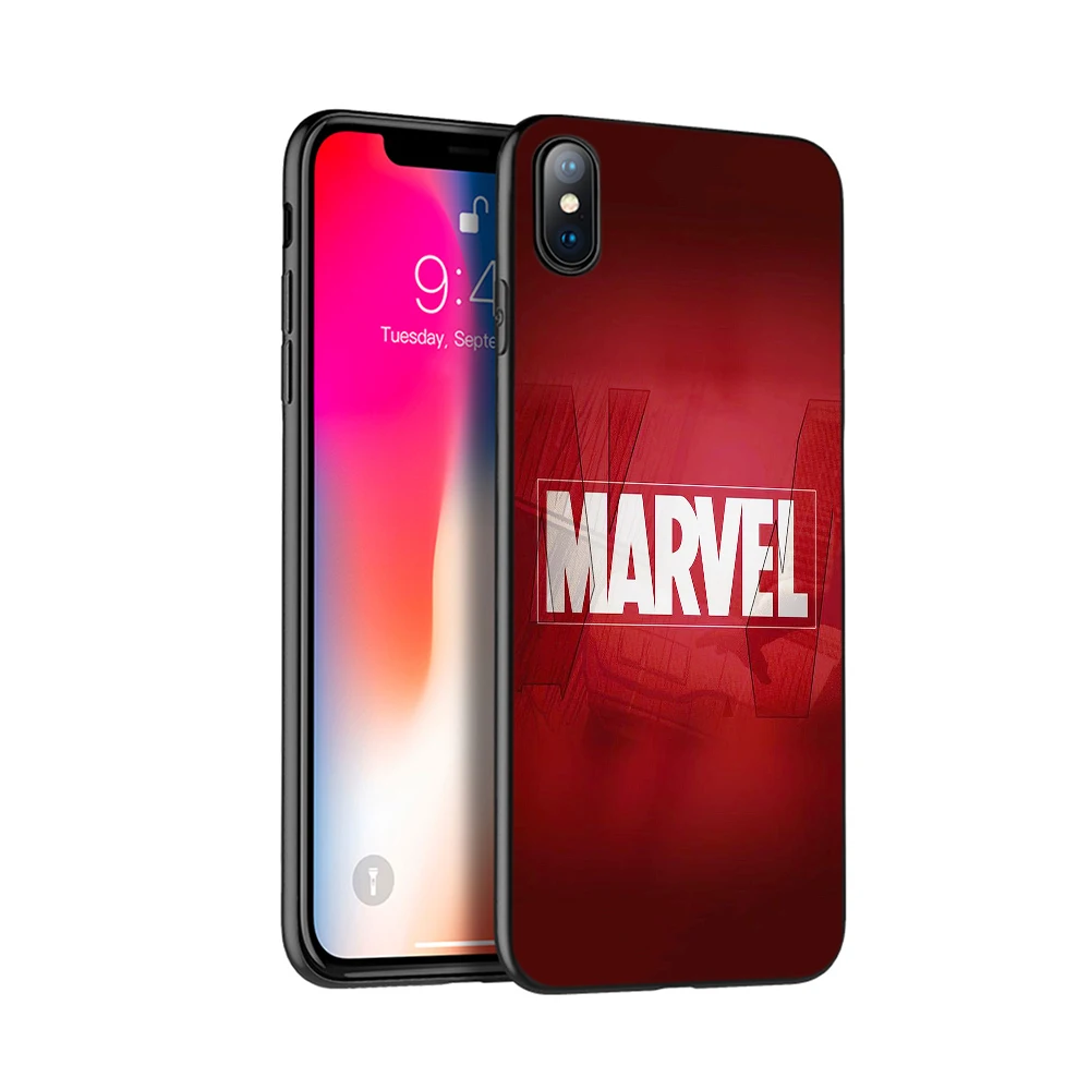 Черный чехол ТПУ для iphone 5 5s se 6 6s 7 8 plus x 10 чехол силиконовый чехол для iphone XR XS 11 pro MAX чехол Marvel superheroes - Цвет: 17748