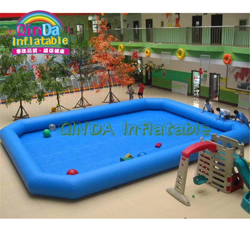 swimming pool with inflatables