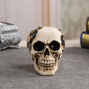 

MRZOOT Resin Craft Home Decorations Skeleton Skull Bullet Model Punk Style Decoration Personalized Ornaments Bar Decor