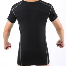 New Breathable O-neck short Sleeve Solid running football fitness tights training sport jerseys ens soccer Jerseys
