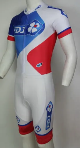 

MEN'S CYCLING WEAR CYCLING JERSEY BODY SUIT SKINSUIT WITH POWER BAND 2016 FDJ PRO TEAM 2 COLORS 3D GEL PAD SIZE: XS-4XL