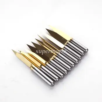 

10x Titanium Coated Carbide PCB Engraving CNC Bit Router Tool 40 Degree 0.1mm Tip