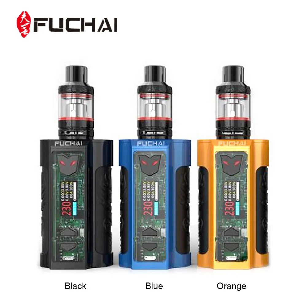 

Vape Fuchai MT-V 220W TC Kit w/2.8ml ST3 Tank & Colorful LED Light Max 220w Output No 18650 Battery Vape Box Mod Vs drag 2 kit