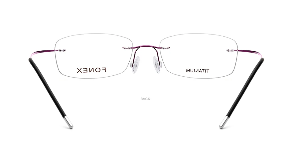 Титановый сплав оправа для очков, женские квадратные очки по рецепту, женские очки без оправы для близорукости, оправы для очков 62104