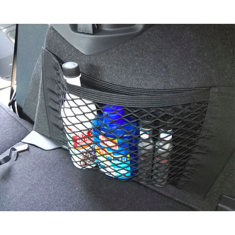 

25x40cm 1PC Car Back Rear Trunk Seat Elastic String Net Mesh Storage Bag Pocket Cage