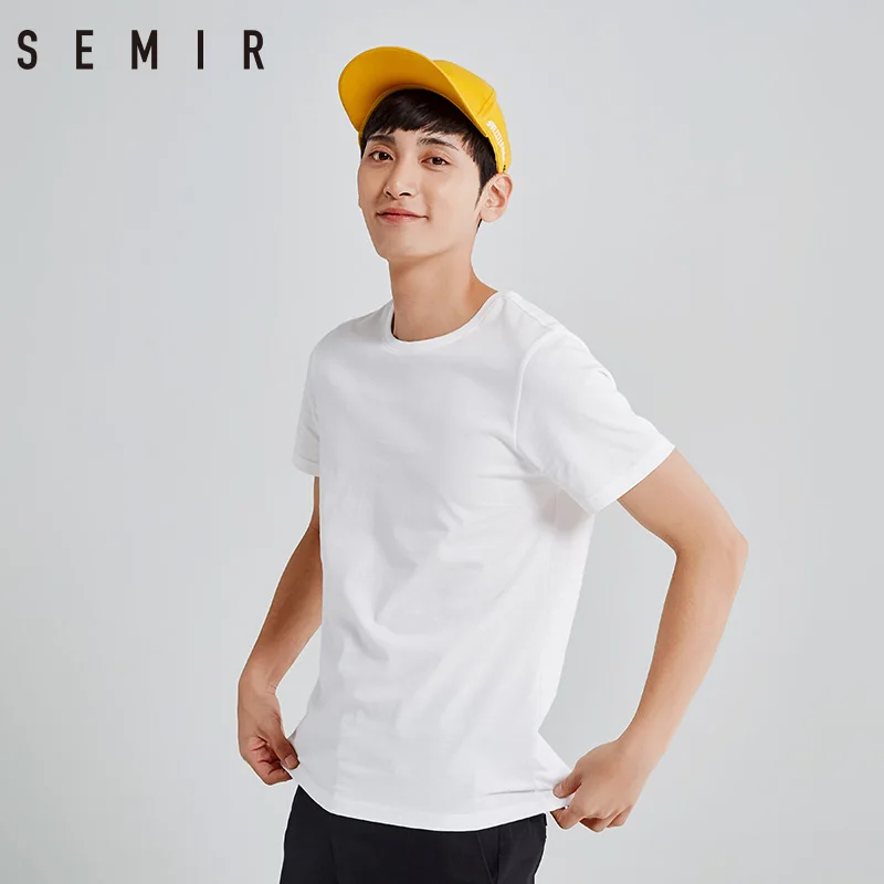 SEMIR, Мужская футболка, мода, футболки мужские, хлопок, белая футболка, Повседневная летняя футболка, мужские футболки, Camiseta Masculina, одежда, Топ