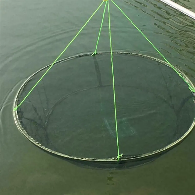 Foldable Drop Large Net Fishing Nylon Durable Landing Net Prawn Bait Crab Shrimp Fish Trap Cast Fishing Network New 7