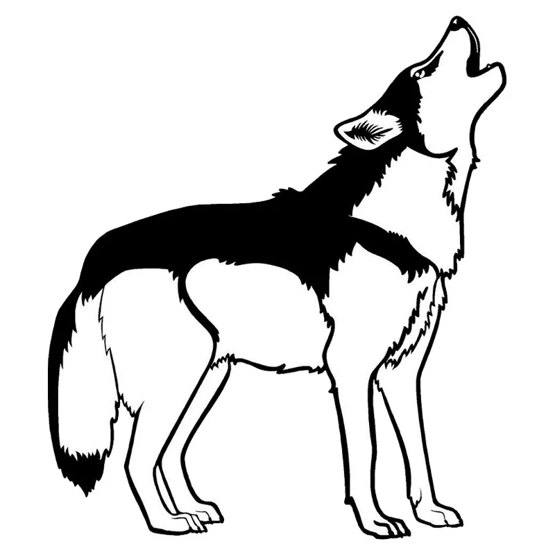 

14.5*16.6CM Howling Husky Dog Car Stickers Personality Vinyl Decal Car Styling Bumper Accessories Black/Silver S1-1017