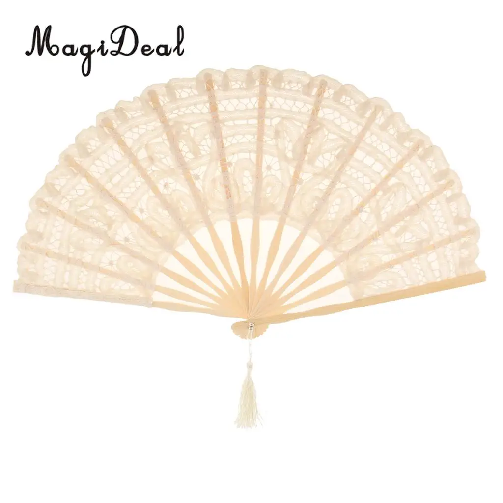 Classic Chinese Style Foldable Lace Fan Wedding Ceremony Photo Props Bridesmaid Gift