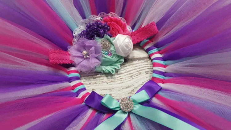 Милые детские фатиновые юбки-пачки для девочек балетная юбка-американка пачки с бантом из ленты и повязка на голову с цветком Детский