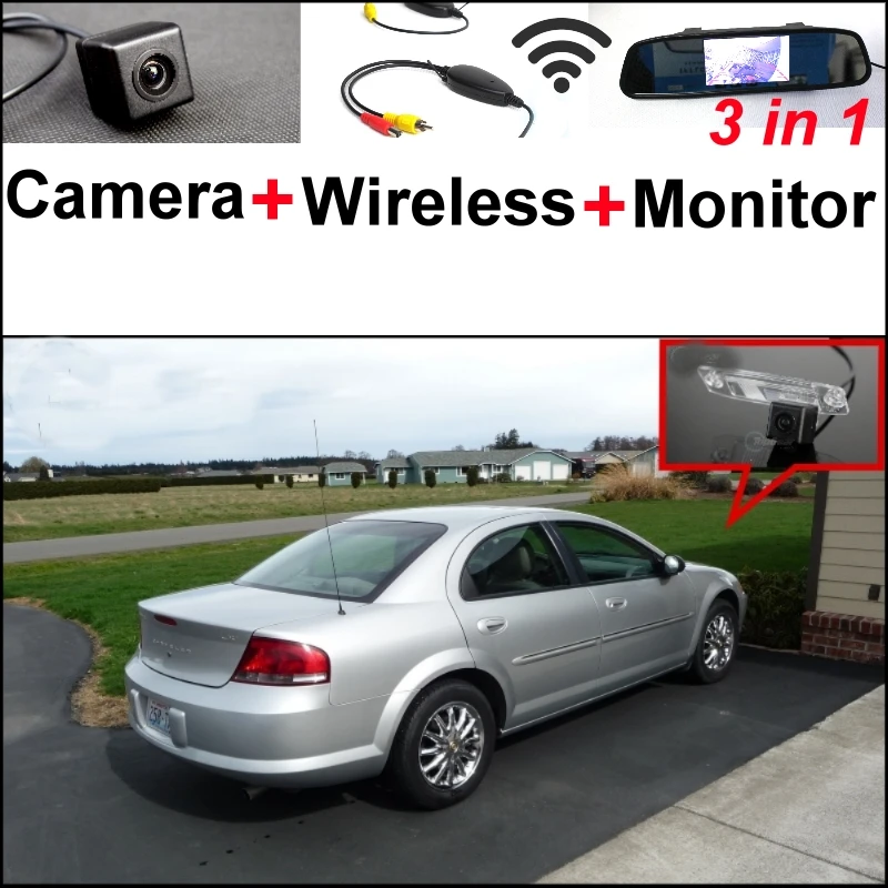 

3 in1 Special Rear View Camera + Wireless Receiver + Mirror Monitor Bcakup Parking System For Chrysler Sebring 2007~2014
