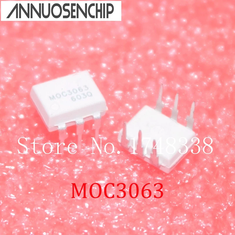 

10pcs MOC3063 OPTOCOUPLER TRIAC 600V 6DIP ZC New MOC3063M