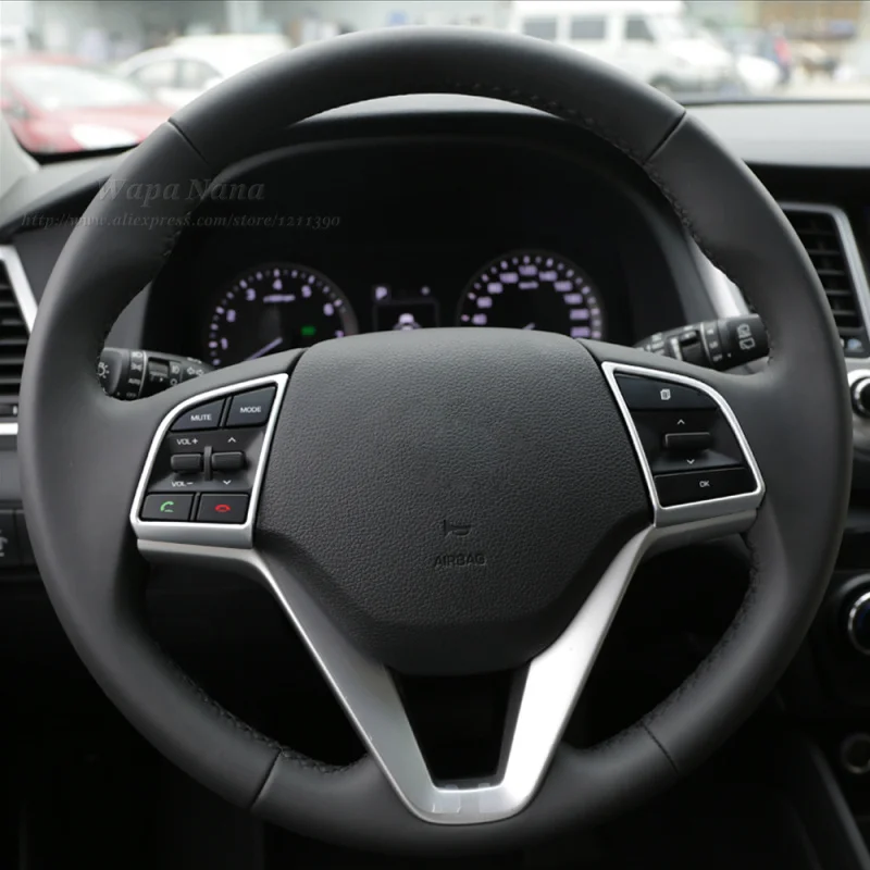 2 шт./компл. накладка на руль автомобиля с блестками отделка салона для Hyundai Tucson 3th