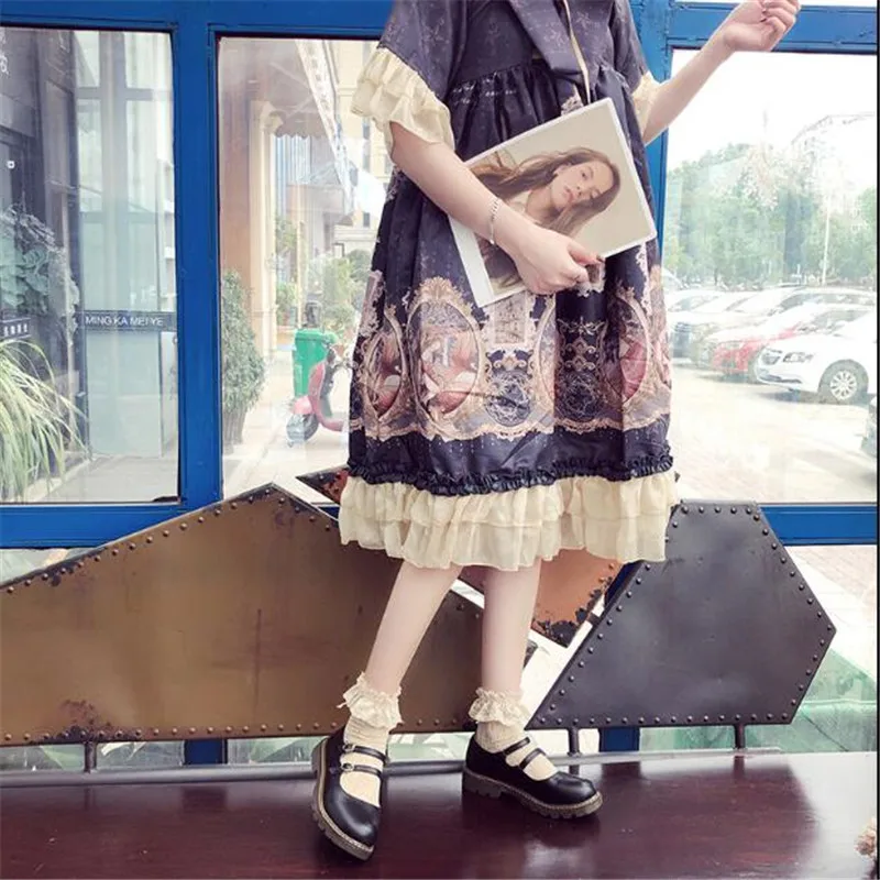 4 цвета Лолита обувь школьная форма для японской средней школы обувь из искусственной кожи Лолита A946