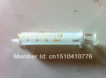

20ml Glass Syringe Injector Glass Sampler Lab Glassware