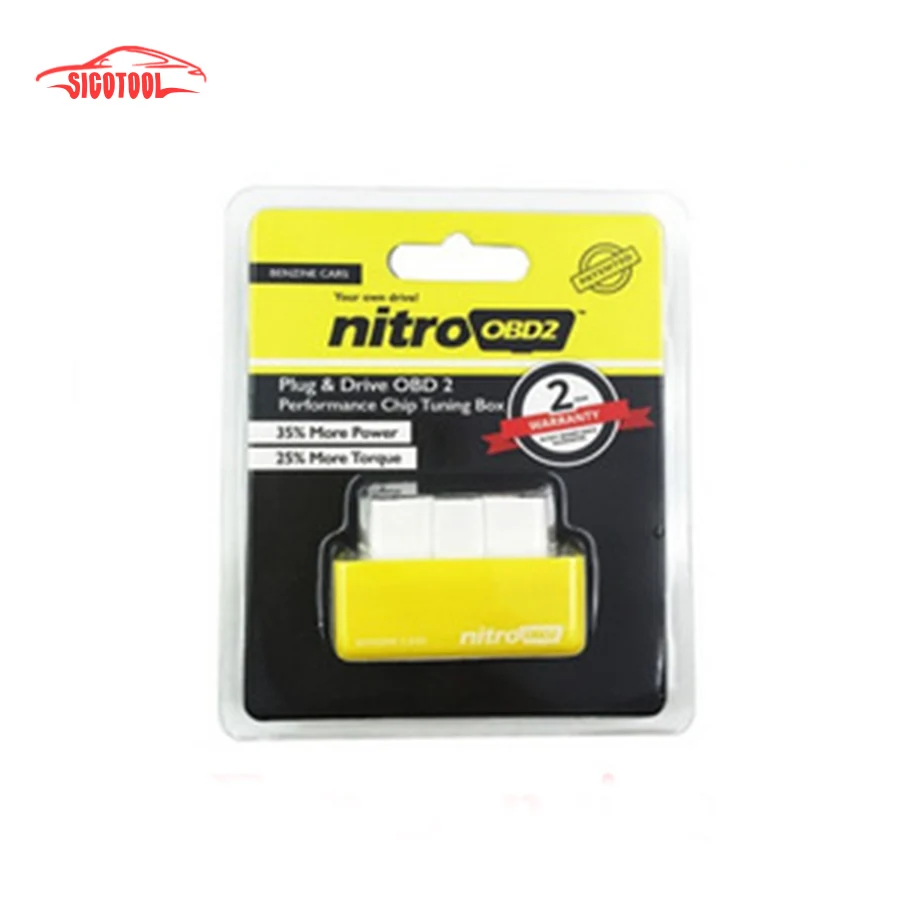 Высокое Качество Plug and Drive NitroOBD2 чип тюнинг коробка для Автомобили работающие на