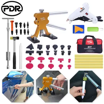 Price PDR Paintless Dent Repair Tools Dent Lifter Pops A Dent Removal Slide Hammer Puller Repair Glue Tabs Hot Melt Glue Gun Sticks
