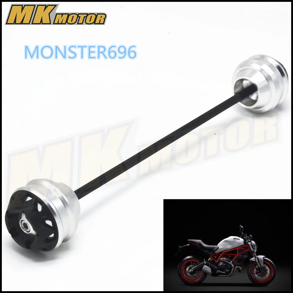 

Free shipping for DUCATI MONSTER696 796 795 821 1000 CNC Aluminum Front & Rear Axle Fork Crash Sliders Wheel Protector Gold