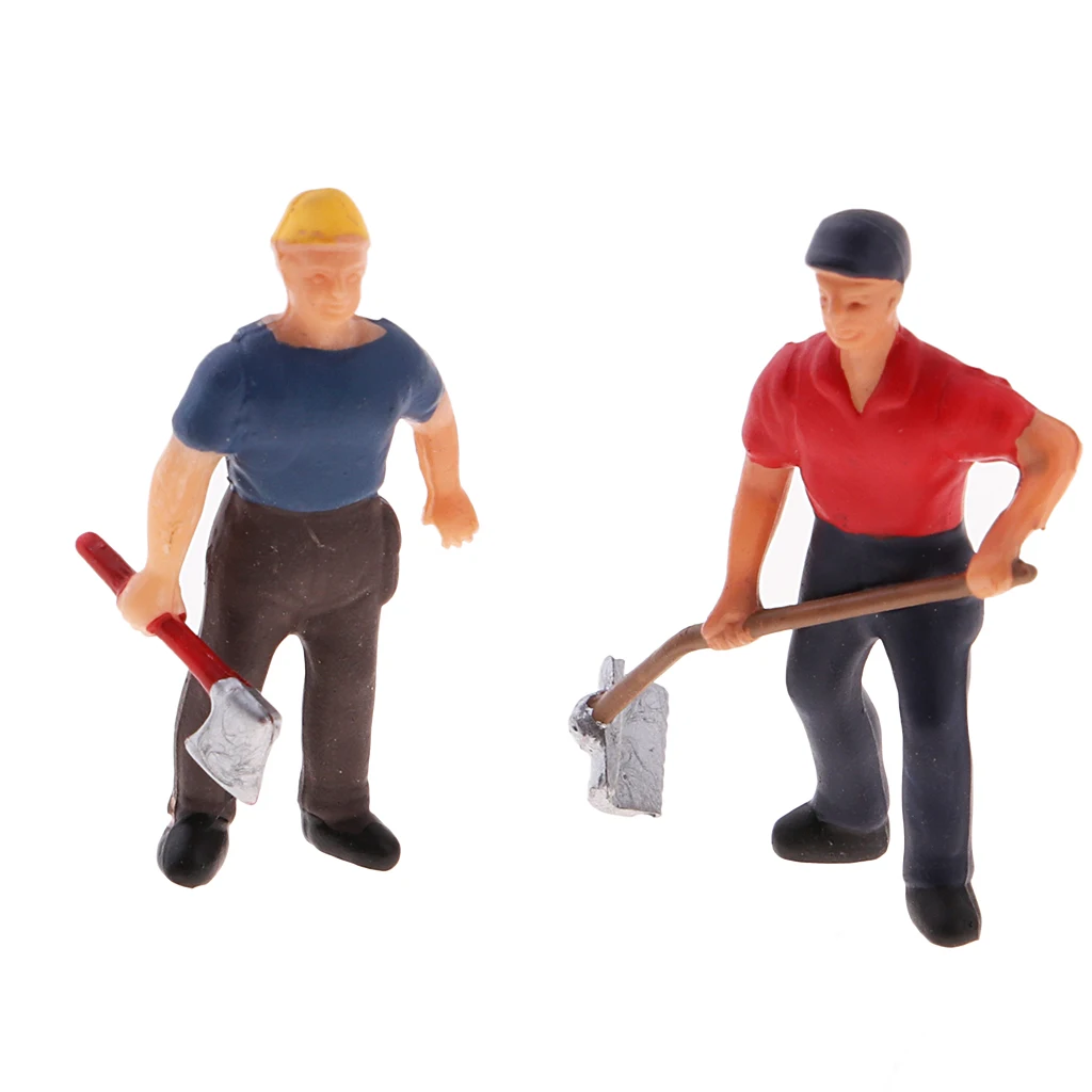 1/87 People Passenger Ation Figure Models Painted HO OO for RR Railroad Street Park Scenery Diorama Architecture