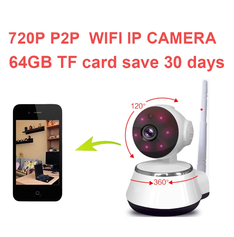 64Gb save 30day baby monitor HD720P IP Camera v380 Wifi