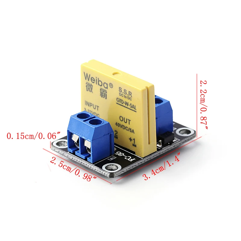 1 канал SSR твердотельное реле 5A 40V высокий уровень триггера модуль для Arduino Uno R3