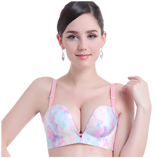 Super Push Up Bra For Women New Ladies Brasieres Colorful Half Cup 