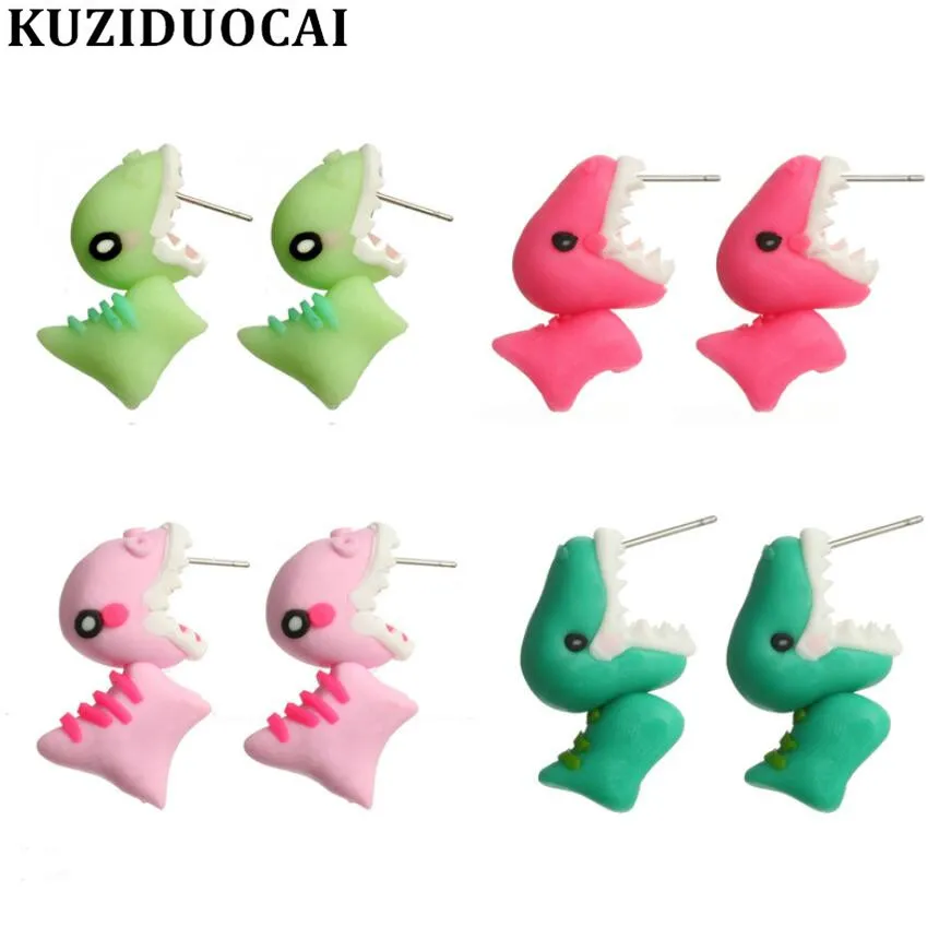 Kuziduocai новые модные ювелирные изделия 4 цвета Мягкая Керамика Покемон динозавр