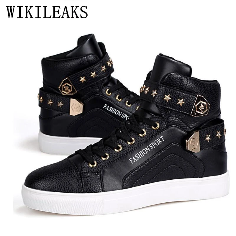 2019 spring high top star shoes men luxury brand sneakers white designer version golden casual ...