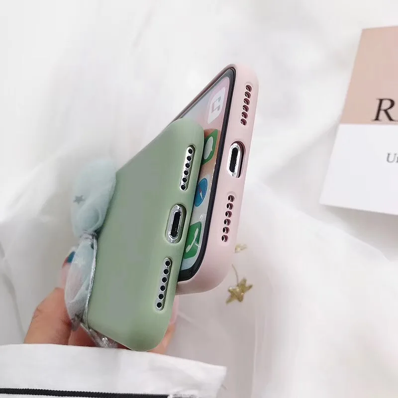 Роскошный мягкий силиконовый 3D чехол для iphone 7 8 6 plus X XR XS MAX 11 Pro Чехол samsung galaxy S8 S9 Note