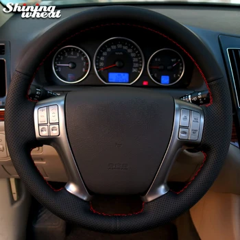

Shining wheat Black Leather Car Steering Wheel Cover for Hyundai Vera Cruz IX 55 Veracruz